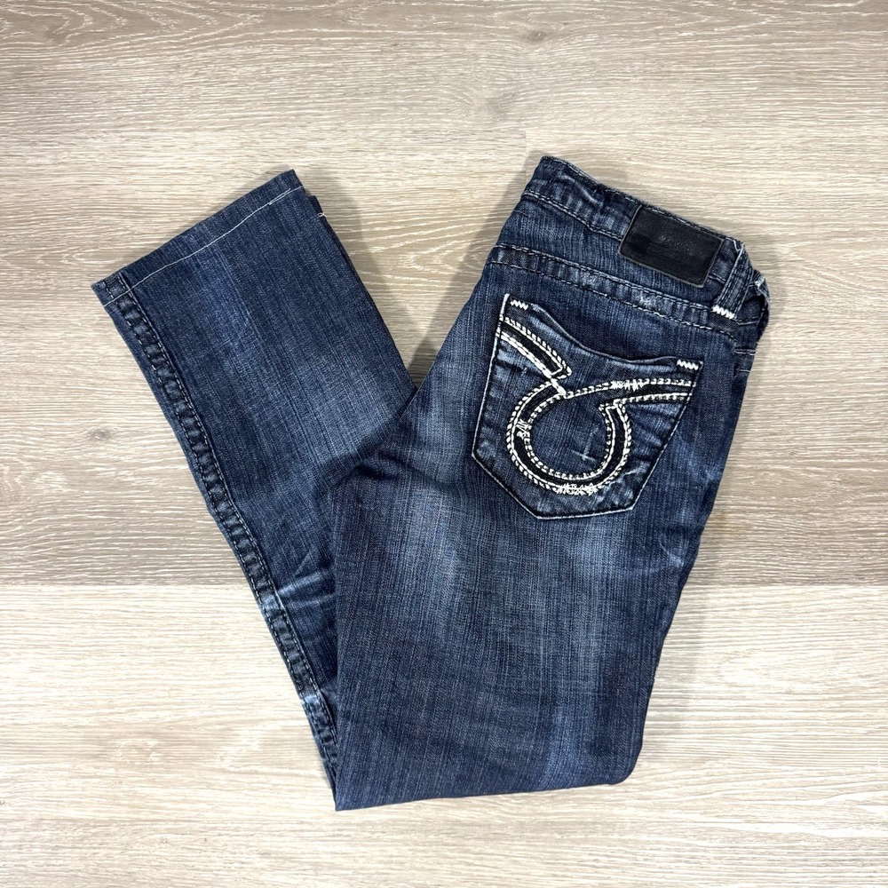 Big Star‎ Nico Dark Washed Hemmed Denim Jeans Size 29L